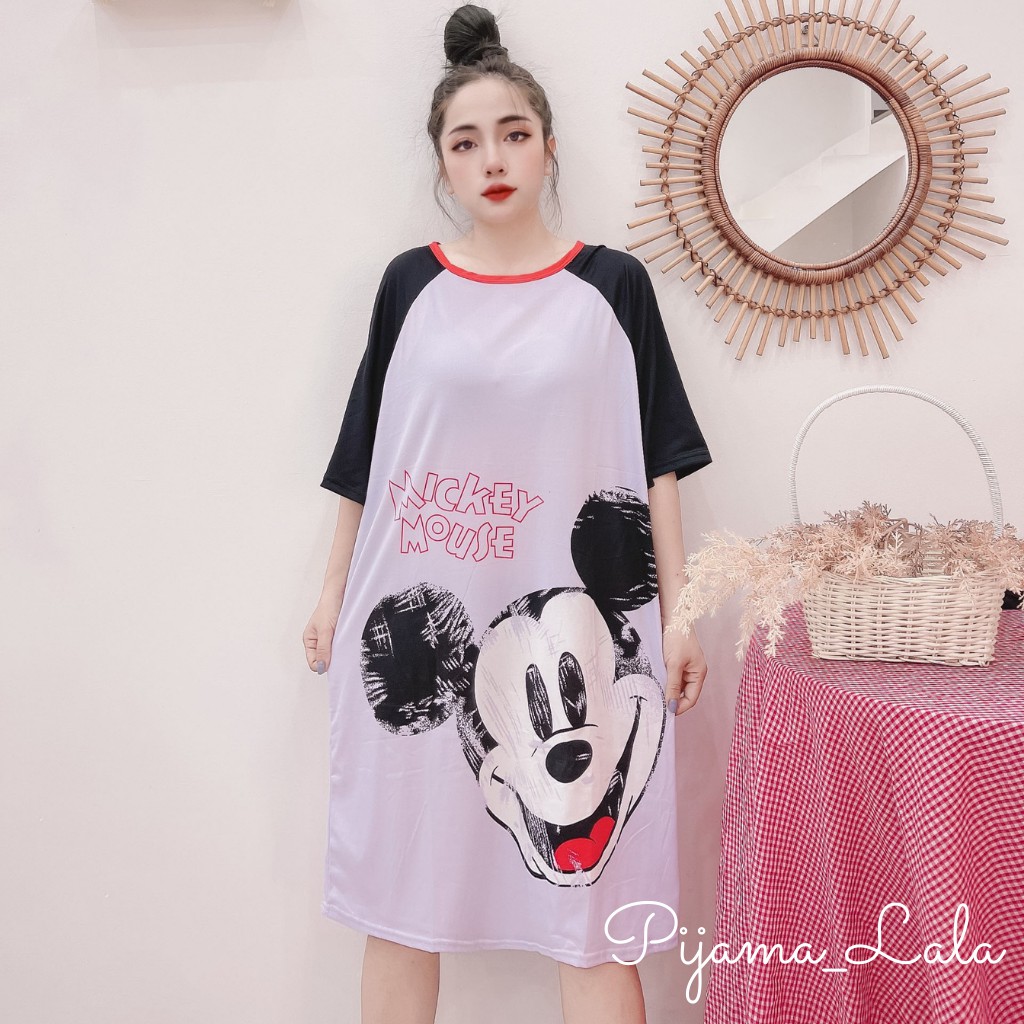 Váy ngủ cotton giấy họa tiết hoạt hình đáng yêu | BigBuy360 - bigbuy360.vn