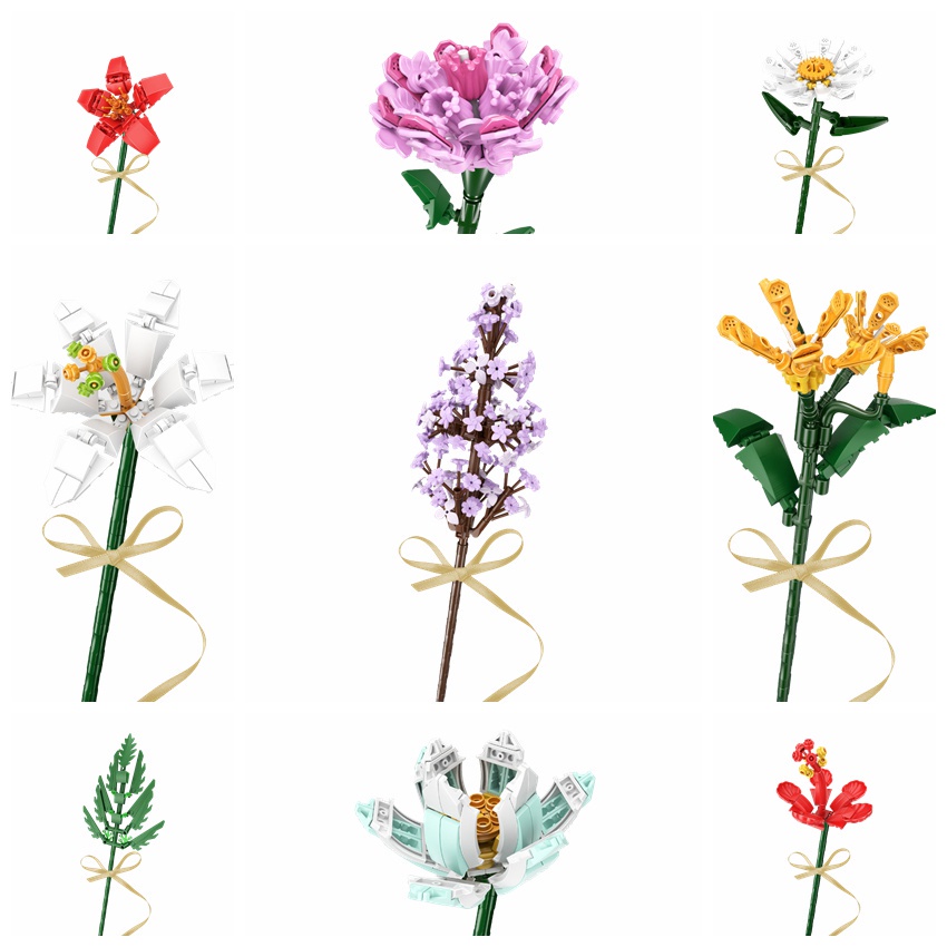 Đồ chơi lắp ráp SLUBAN hình hoa xinh xắn cho trẻ em