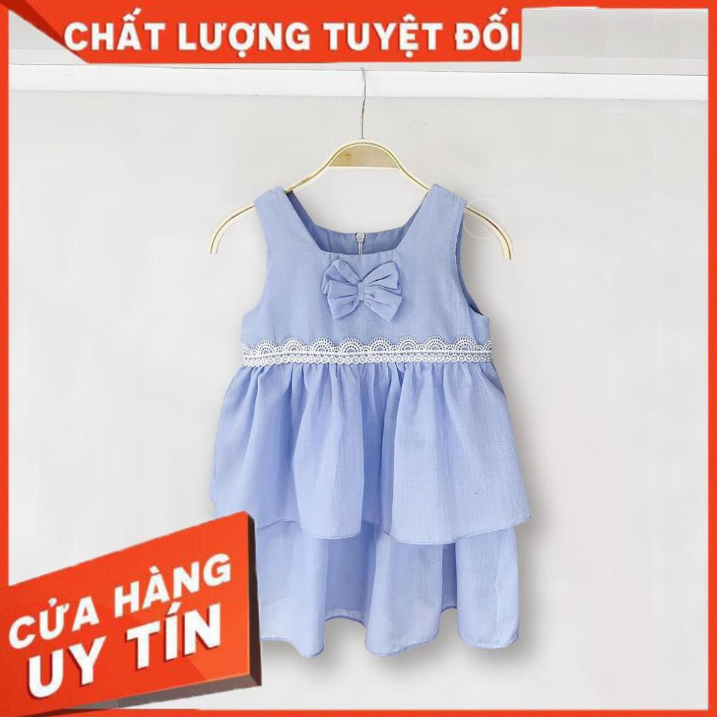 Chính hãng Váy sát nách hai tầng phối ren, đính nơ HAKI HK506 _Tuyên sỉ