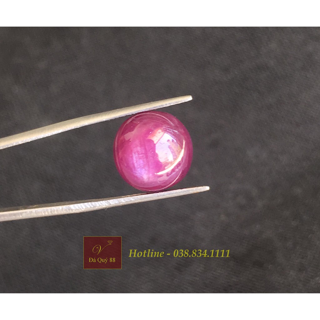 Mặt Nhẫn Đá Ruby Tự Nhiên Đỏ Đậm Size 16,5ct-13,13mmx13,4mm