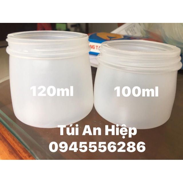Hũ nhựa sữa chua 100ml 110ml 120ml 160ml (50 hũ kèm nắp xoáy) | Yogurt plastic jars with twist lids (50 pcs)