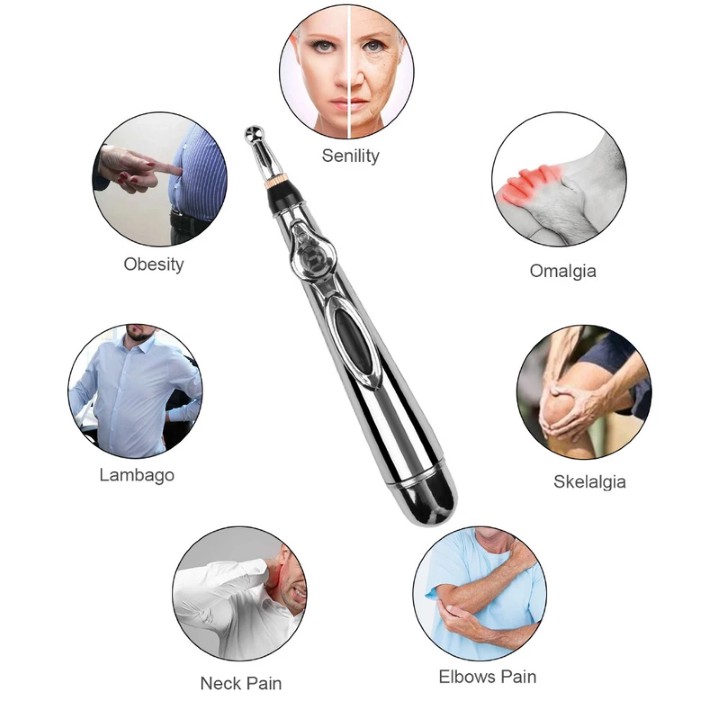 BÚT CHÂM CỨU TRỊ LIỆU XUNG ĐIỆN MASSAGER PEN W-912 CAO CẤP