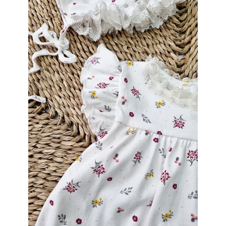 Bodysuit bé gái sơ sinh  [𝐓𝐀̣̆𝐍𝐆 𝐊𝐄̀𝐌 MŨ + 𝐆𝐈𝐀̀𝐘 𝐕𝐀̉𝐈 SU SHOP- Body cotton