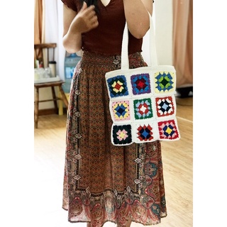 Túi tote handmade móc len sợi