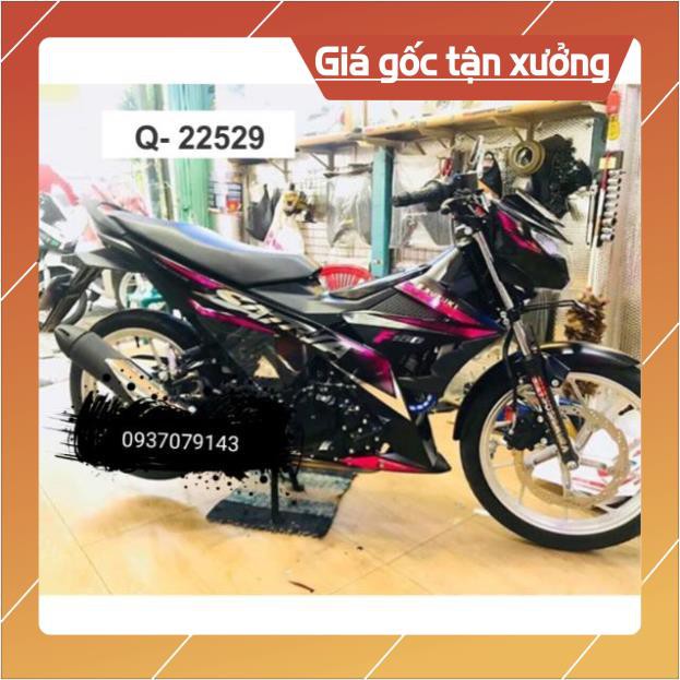 (FREE SHIP) Tem xe Satria Fi chất liệu Crom. Thị trường có hàng giả crom ae lưu ý.