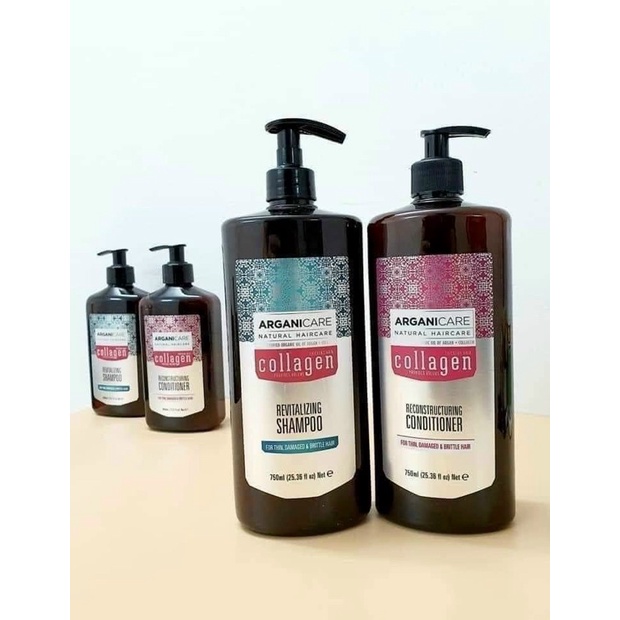 Cặp Gội Xả ARGANICARE COLAGEN 1500ml