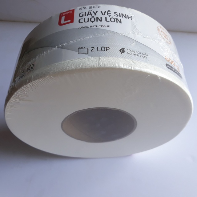 Giấy vệ sinh cuộn lớn siêu tiết kiệm Choice L - Cuộn 600g