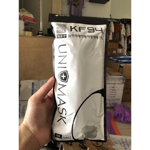 Chính Hãng Khẩu Trang 4D Uni KF94 (Túi 10 cái)