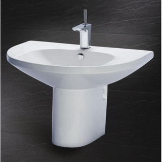 Chậu lavabo caesar lf2270 pf2470 chân ngắn treo tường