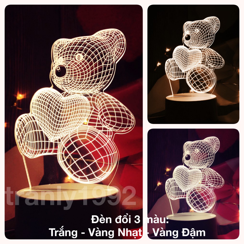 Đèn ngủ 3D, đèn trang trí, quà tặng sinh nhật ý nghĩa