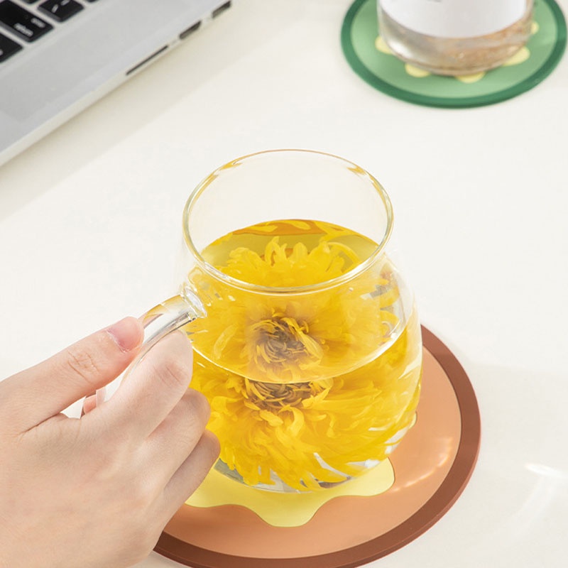 Miếng Lót Bàn Ăn Cách Nhiệt Chống Thấm Nước Họa Tiết Trứng Ốp La Dễ Thương