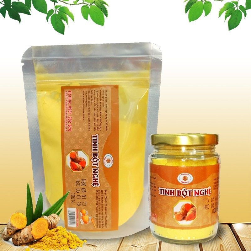 TINH BỘT NGHỆ NGUYÊN CHẤT TÍN PHÁT TÚI 100g