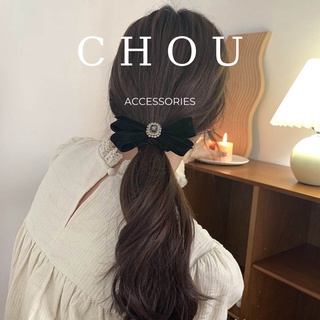 Kẹp Tóc, Buộc Tóc Nơ Đính Đá Vuông | CHOU ACCESSORIES |