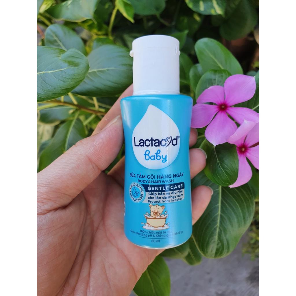 Sữa tắm gội ngừa rôm sảy cho bé Lactacyd 60ml