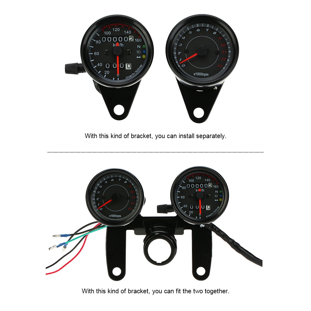 Đồng Hồ Đo Tốc Độ 12v 13000 Rpm km / H Cho Xe Mô Tô