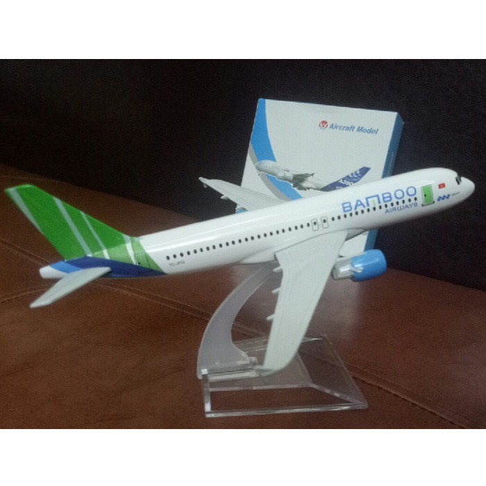 Mô hình máy bay bamboo airways a320 giá rẻ 16cm