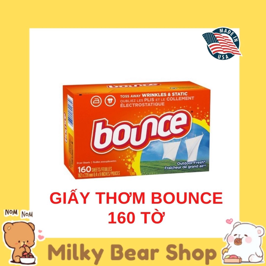 [MỸ] GIẤY THƠM QUẦN ÁO BOUNCE KIRKLAND 160 TỜ