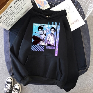 Áo hoodie In Hình attack on titan Levi Thời Trang Mùa Đông Cho Nữ