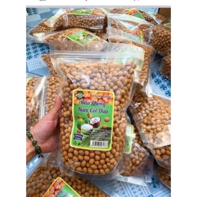 500Gr Đậu phộng da cá vị nước cốt dừa giòn, thơm loại ngon ăn vặt