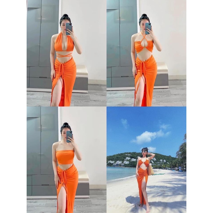 Bikini 2 Mảnh Kèm Chân Váy Sexy Freesize Bin Sports BHV120