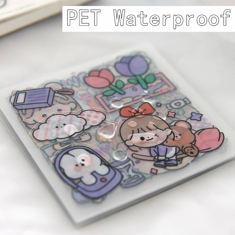 Tờ nhãn dán trang trí chất liệu PET dễ thương ngẫu nhiên