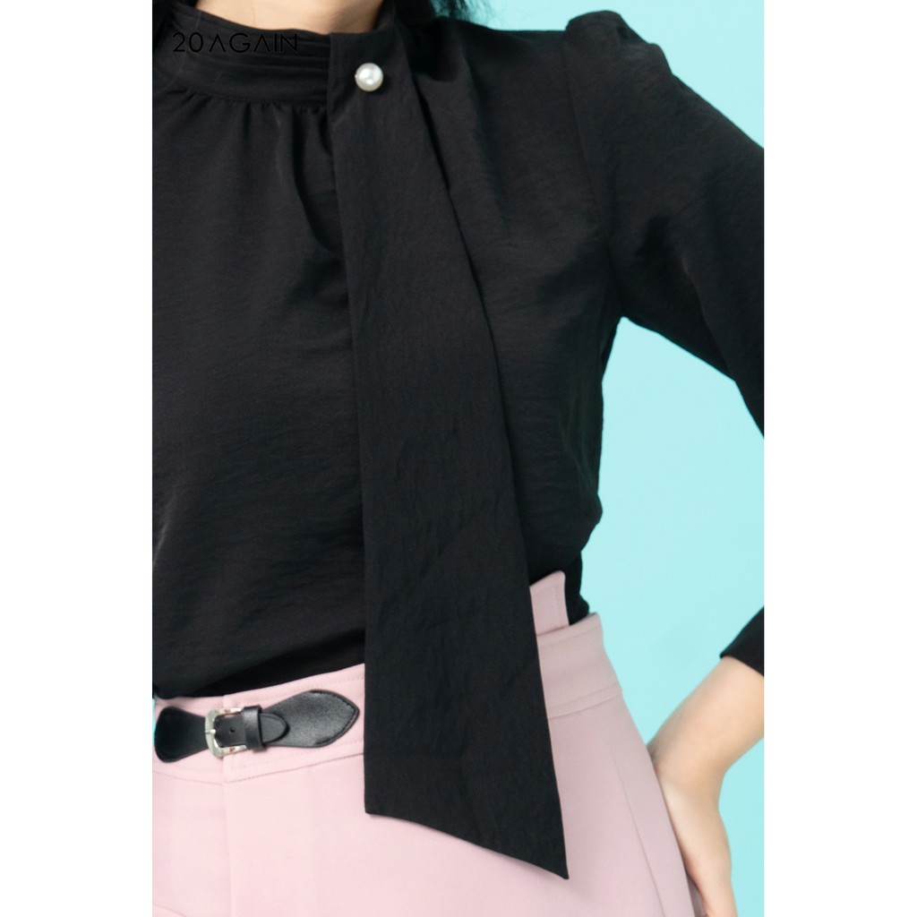 [Mã WABR20A30 giảm 10% đơn 99K] Áo sơ mi nữ công sở cổ cao 20AGAIN ASA1794