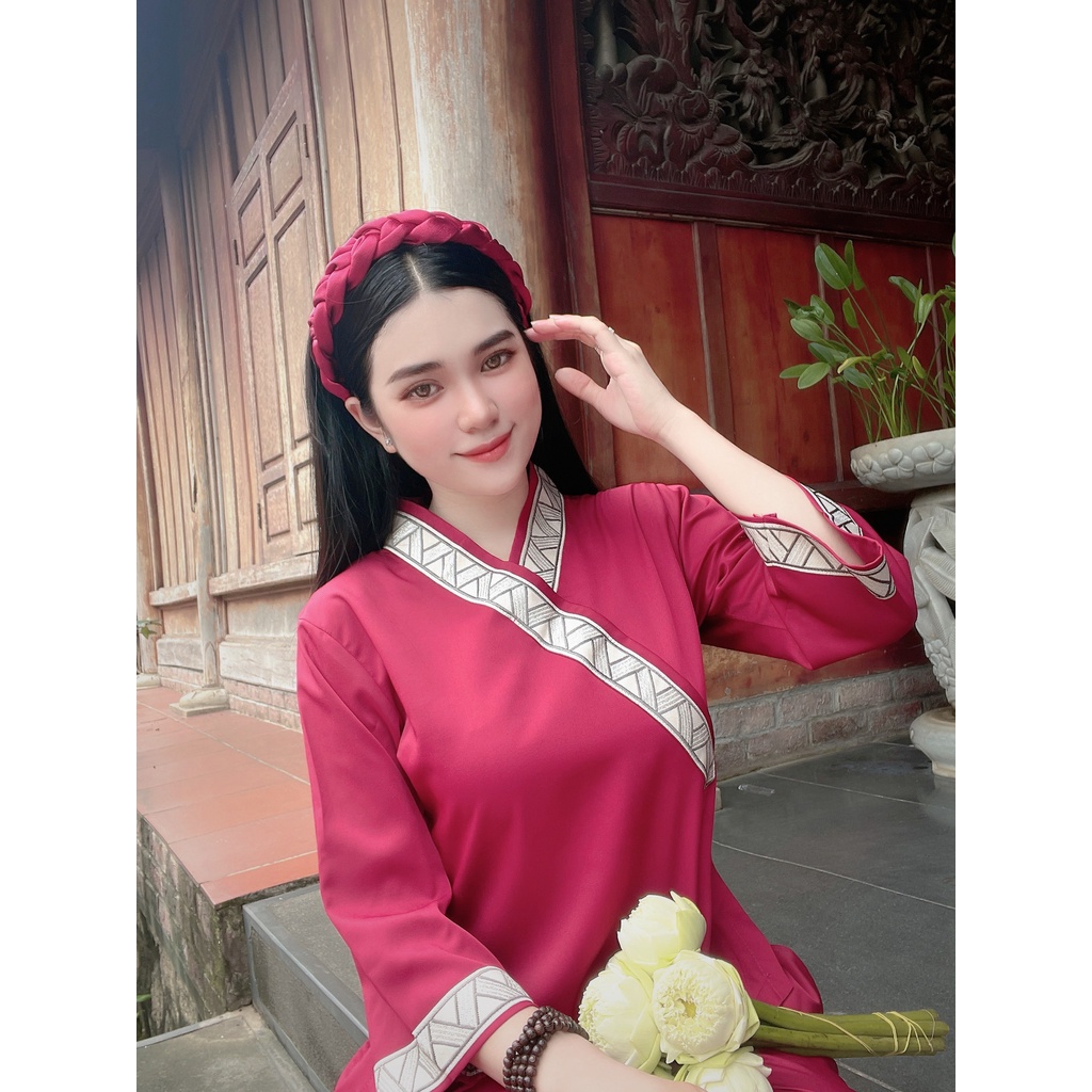 Đồ Lam Đi Chùa # Bộ Lụa Hàn Viền Họa Tiết# Quần Áo Nữ Cao Cấp