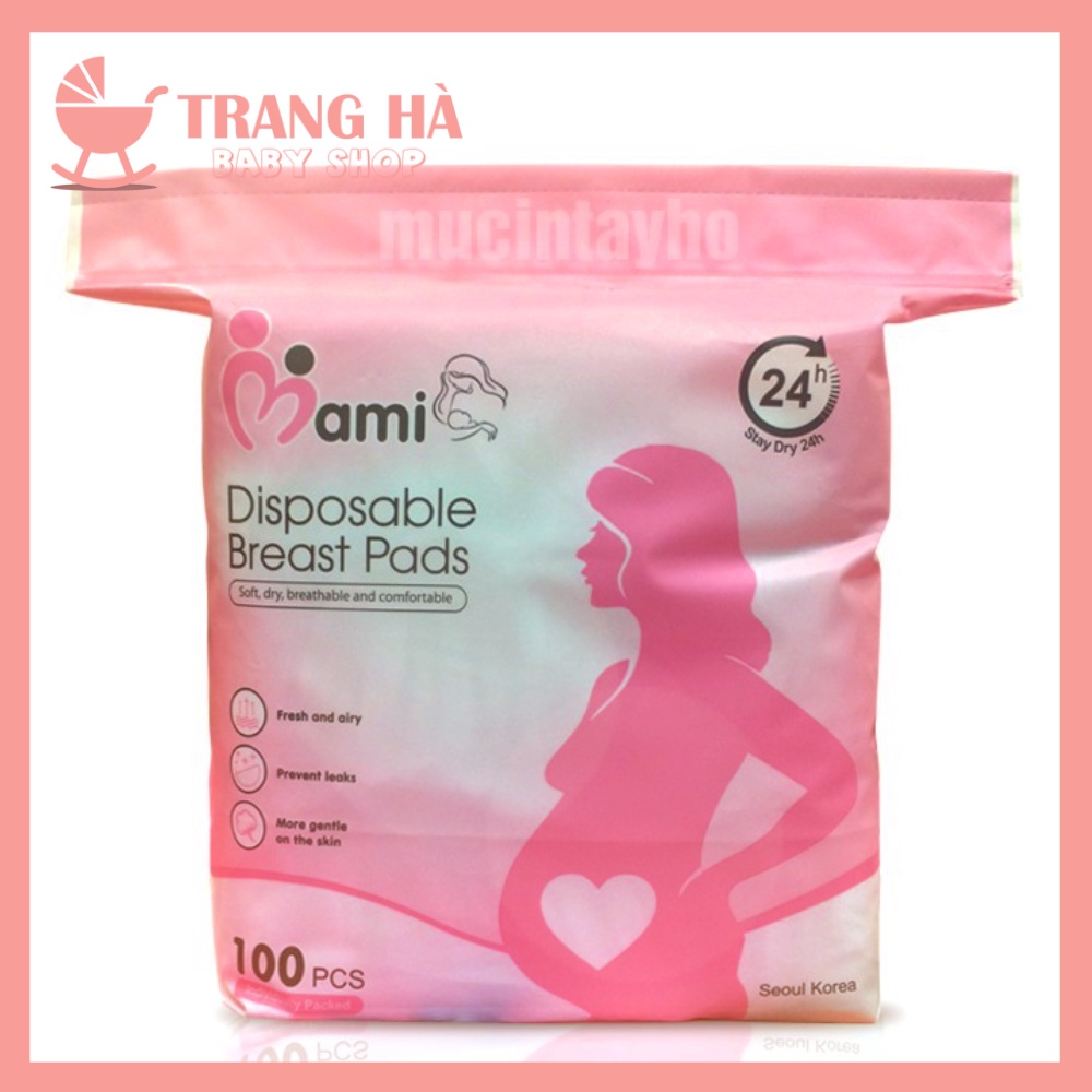 Hộp 100 Miếng Lót Thấm Sữa MamiCare Chống Tràn, Siêu Thấm, Siêu Mỏng Cấu Tạo 3D Thoáng Khí Lamkids