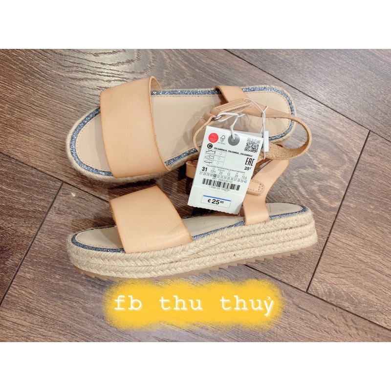 sandal zara size 31 chân 19-19.6cm