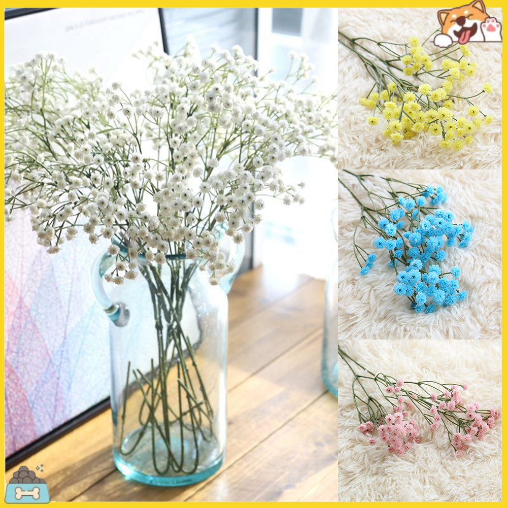 Bó hoa cẩm chướng giả bằng nhựa nhiều màu để trang trí