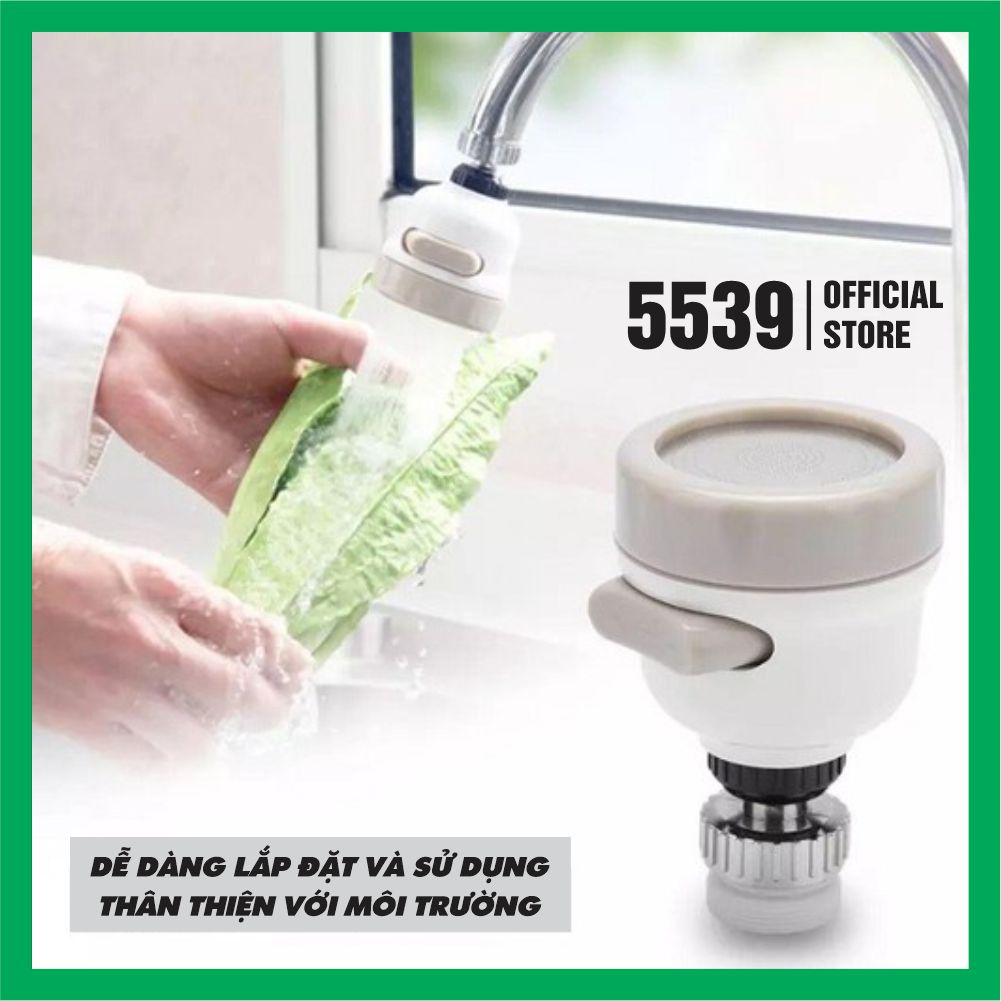 Đầu vòi tăng áp ⚡️ FREESHIP ⚡️ Đầu vòi tăng áp rửa chén bát xoay 360 độ 3 chế độ phun nước bảo hành 6 tháng - Shop 5539