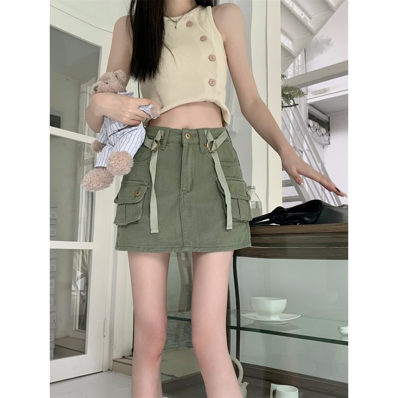 Chân Váy Jean Chữ A Phong Cách Hàn Quốc Thời Trang Cho Nữ