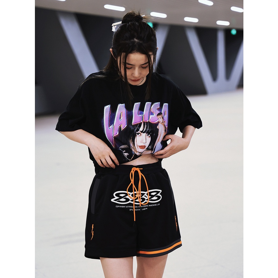 Áo Thun Thời Trang Tay Lỡ Lisa Unisex - Đen/Trắng Cổ Tròn | Blackwork