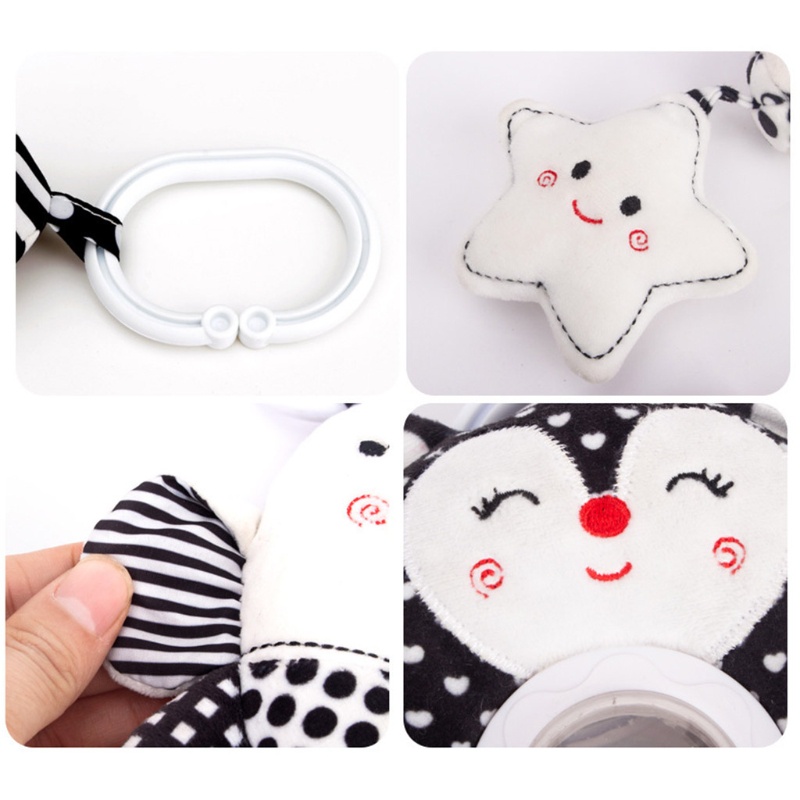 Đồ Chơi Treo Xe Đẩy Em Bé Họa Tiết Hoạt Hình Động Vật Dễ Thương