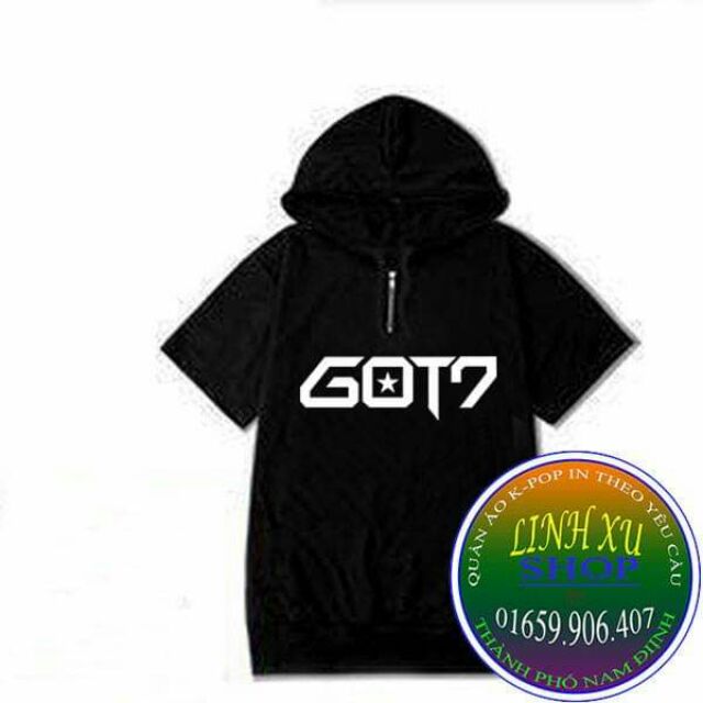 Áo hoodie ngắn tay GOT7 in theo yêu cầu