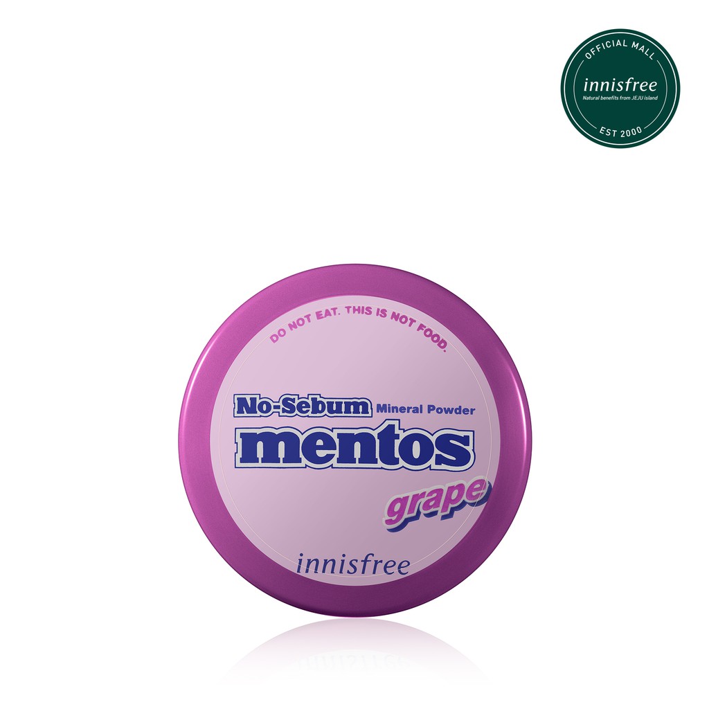 Phấn phủ bột kiềm dầu dạng bột khoáng hương nho innisfree No sebum mineral powder Mentos GRAPE 5g | BigBuy360 - bigbuy360.vn
