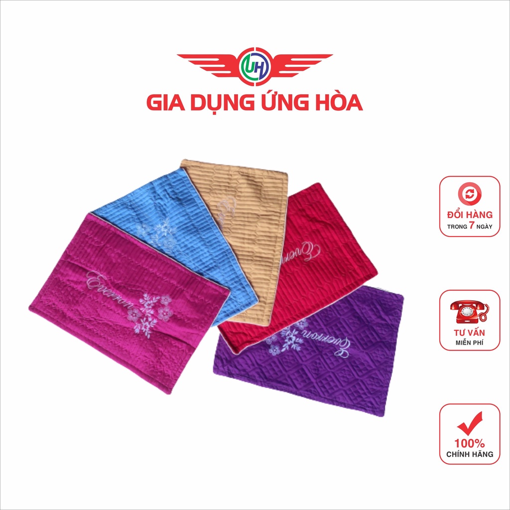Vỏ Gối everon Người Lớn-Áo Gối Đầu Cao Cáp Thêu Hoa-Hàng Đẹp