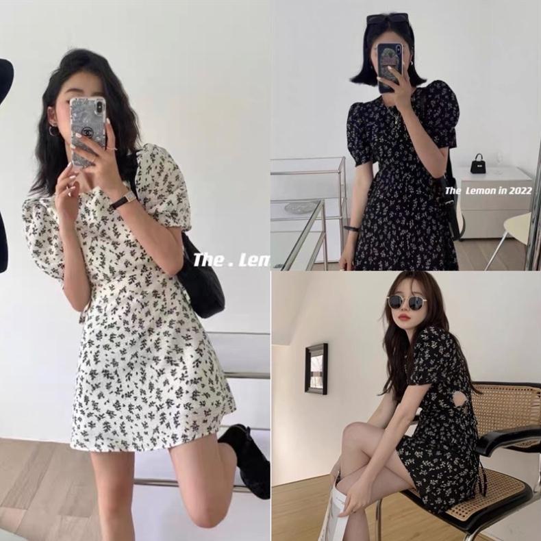 Váy Hoa Nhí Khoét Eo Hàng 2 Lớp Clara Siêu Xinh (Hàng loại 1)