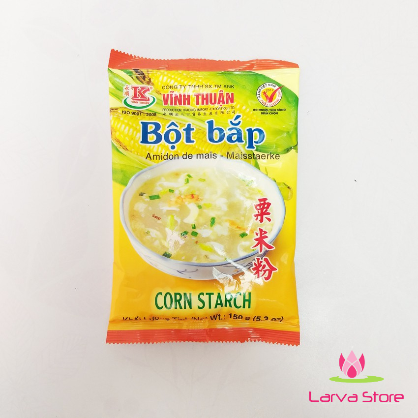 Bột bắp Vĩnh Thuận gói 150g đạt tiêu chuẩn xuất Châu Âu