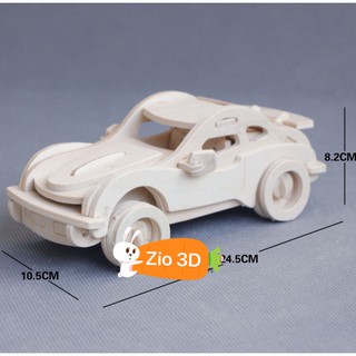Mô hình lắp ráp gỗ 3D ô tô Porcher