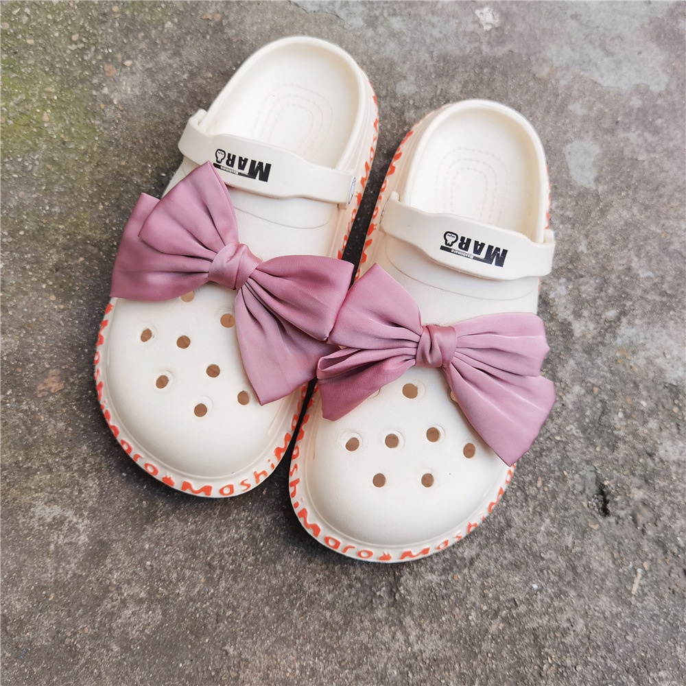 Phụ kiện giày crocs trang trí hình nơ xinh xắn