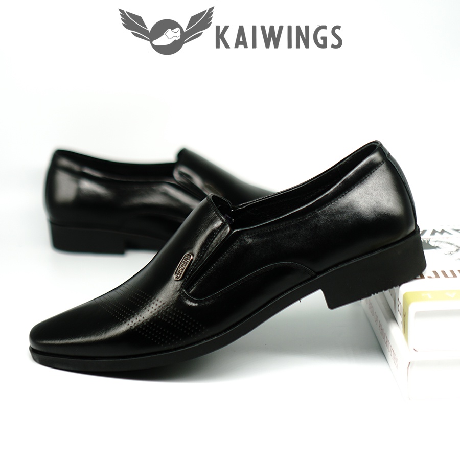 Giày Da Bò Nam Công Sở Đẹp Hàng Hiệu Cao Cấp KAIWINGS Giày Lười Nam Cổ Thấp Nam Tính GVN11