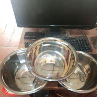Bộ 3 Tô trộn thức ăn inox. Hàng loại 1 dày 2cm