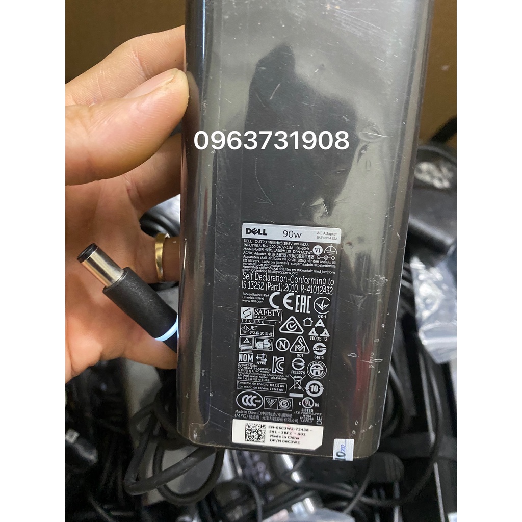 Sạc laptop Dell oval 90w 19.5V-4.62A bản gốc Dell cung cấp