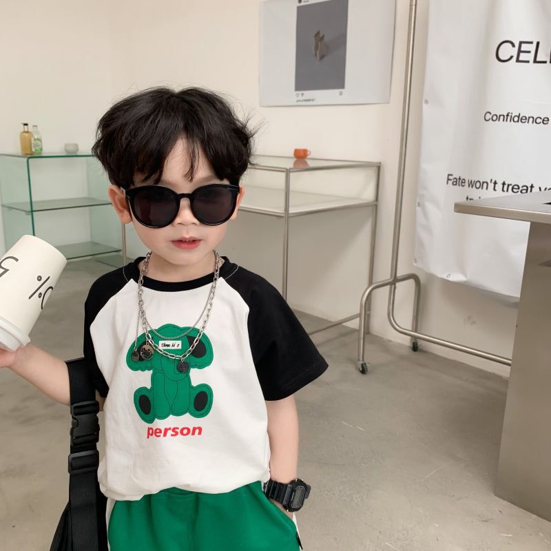 Áo thun ngắn tay raglan cho bé A776 [Form nhỏ hơn 0.5]