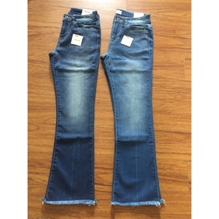 Quần jean nữ SP VNXK ống loe nhẹ 9 tấc (2 màu)