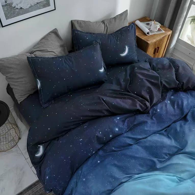 Trọn Bộ 4 Món Chăn Ga Gối Mền Cotton Poly. Thương Hiệu Evily Mẫu MÀN ĐÊM  sang chảnh,sang trọng - EvilyDecor