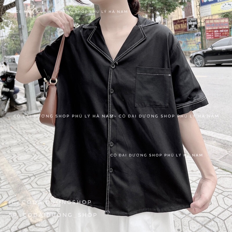 sơ mi cộc tay chỉ nổi 5163