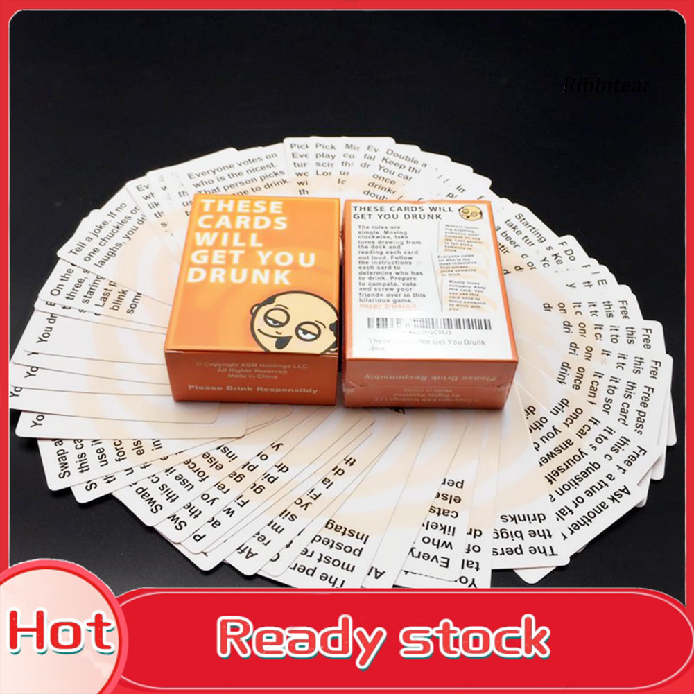 【Hot Sale】100 Sheets These Cards Will Get You Drunk Adult Drinking Game Party Supplies