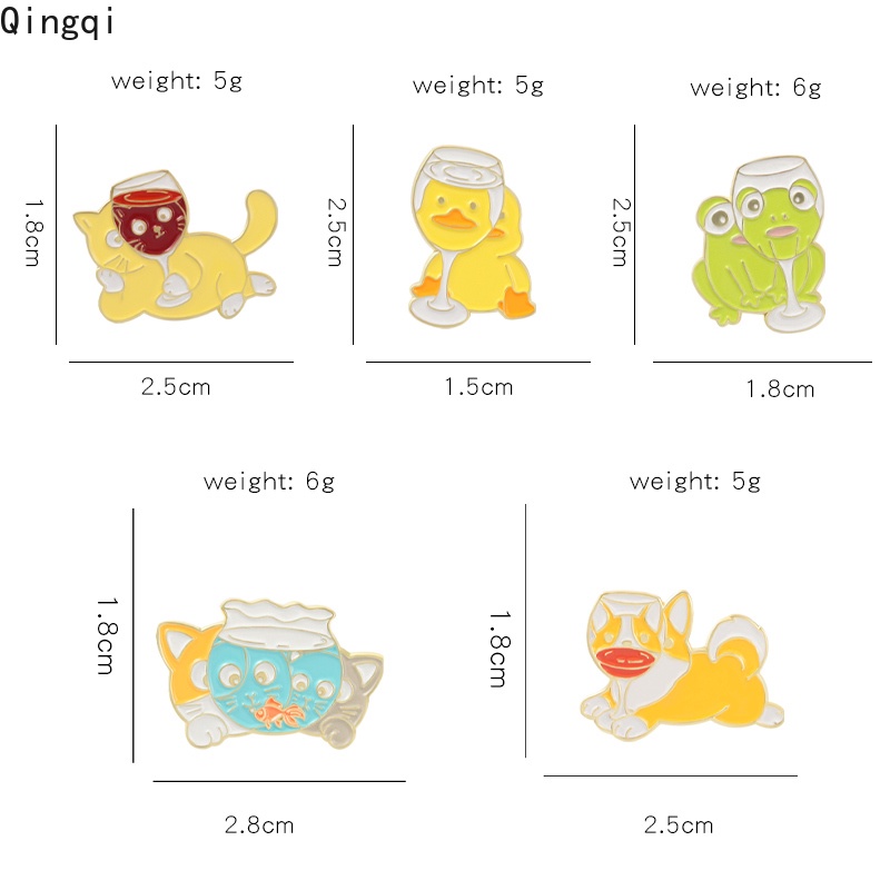 Ghim cài áo Miss Zoe hình động vật hoạt hình dễ thương